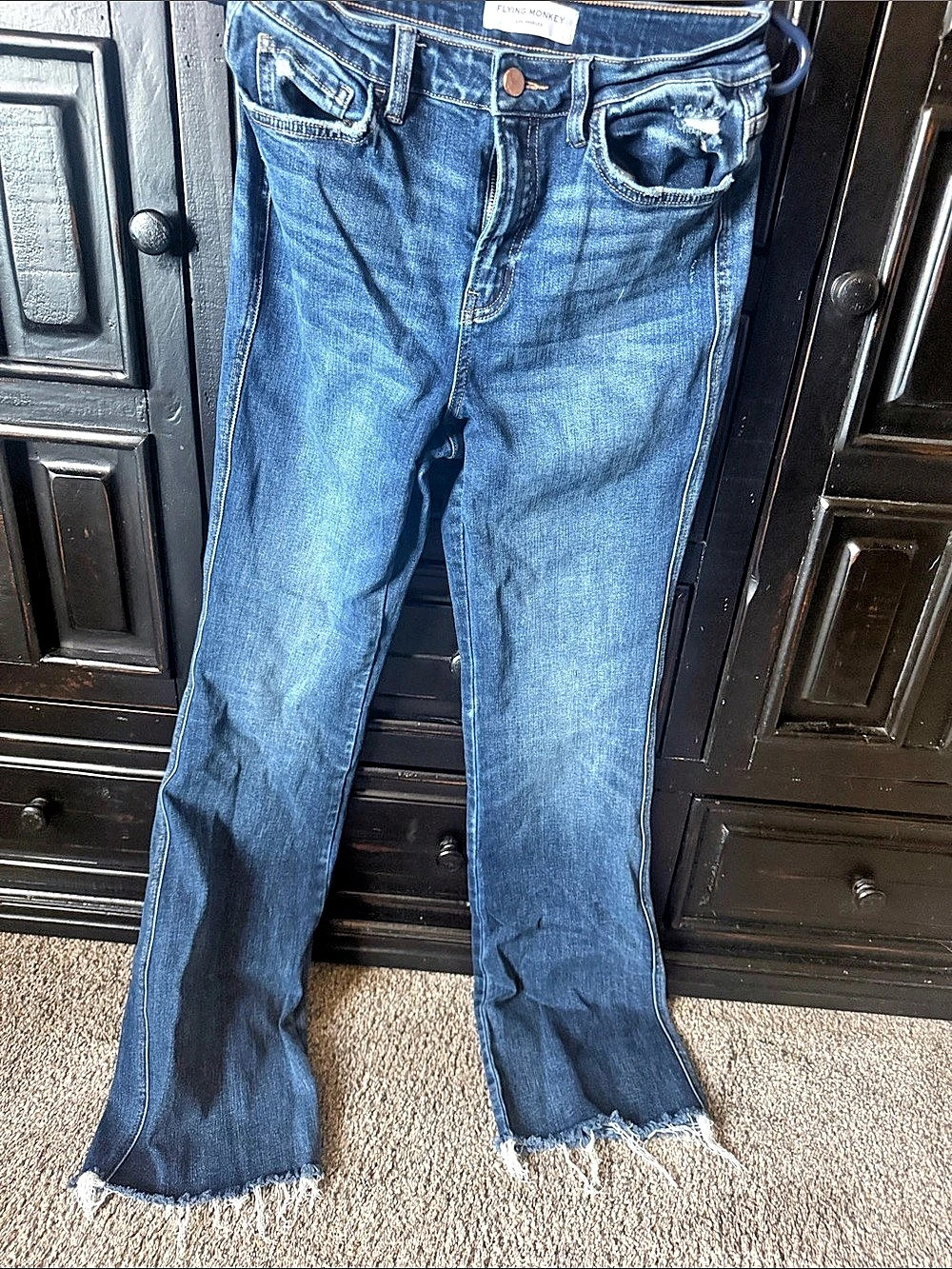 Flying Monkey High Rise Bootcut Jeans Blue Waist 28
